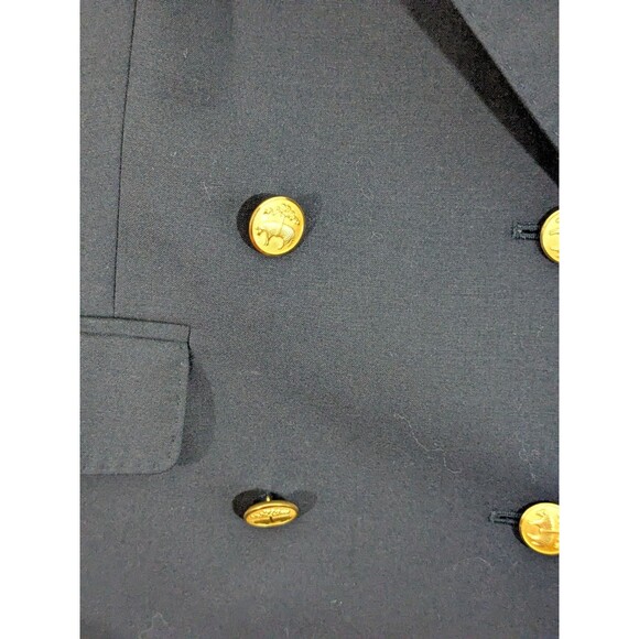 346 Brooks Brothers Loro Piana 100% Wool Double Breasted Navy Blazer Sz 4 - Picture 7 of 12